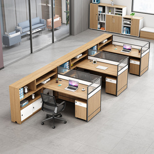 Conjunto de <span class=keywords><strong>Escritorio</strong></span> y Silla de Oficina <span class=keywords><strong>en</strong></span> Forma de <span class=keywords><strong>L</strong></span> <span class=keywords><strong>para</strong></span> Empresas, <span class=keywords><strong>para</strong></span> 4 o 6 <span class=keywords><strong>Personas</strong></span>, Muebles de Oficina Comerciales Modernos y Sencillos - Product Image 3