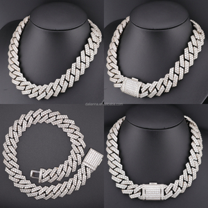 Luxury 925 Silver Hiphop Lab Grown <strong>Diamond</strong> Custom8mm-20mm Iced Out Vvs Moissanite Cuban Link <strong>Chain</strong> Necklace for <strong>Men</strong> Fine Jewelry - Product Image 4