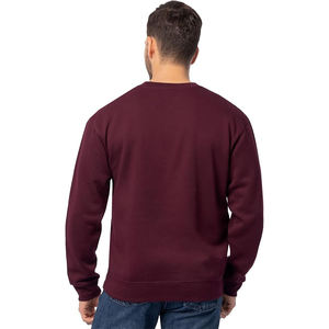 Felpa da Lavoro con Logo Personalizzato Ricamato, Invernale, 300gsm, da <span class=keywords><strong>Uomo</strong></span>, Collo Tondo, Manica Lunga, Poliestere/Cotone, Bordeaux - Product Image 2