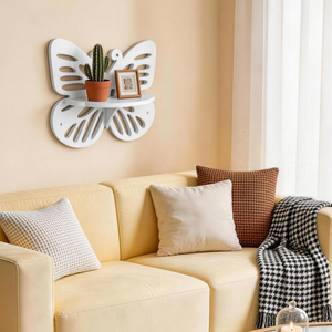 Étagère murale de rangement moderne de style papillon, en fibre de polyester, séchage rapide, imperméable - Product Image 4