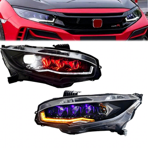 อุปกรณ์เสริมไฟหน้ารถยนต์ SINDAR Auto RGB สำหรับ Honda Civic ปี 2016-2022 รุ่นที่ 10 ซีดาน แฮทช์แบ็ค <span class=keywords><strong>TypeR</strong></span> <span class=keywords><strong>2020</strong></span> อะไหล่ไฟหน้า LED ปี 16-22 - Product Image 1