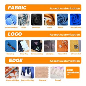 Serviette de sport en microfibre unie avec logo personnalisé, poche zippée et séchage rapide - Product Image 4
