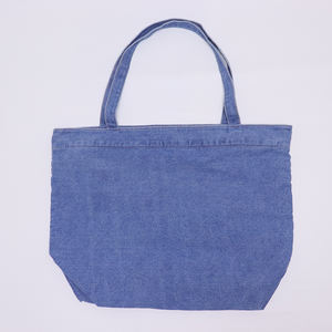 DIY personnalisé Logo Durable Denim Sac Fourre-Tout Mesdames Weekender Denim Plage Sacs à Main Fermeture Éclair Shopping Sacs à Bandoulière Voyage Cowboy Fourre-Tout - Product Image 5