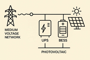 เครื่องสำรองไฟฟ้าแรงดันปานกลาง (UPS) ประสิทธิภาพสูง 98% แบตเตอรี่ลิเธียมสำรองไฟ  อายุการใช้งาน 10 ปี สำหรับอุตสาหกรรม M - Product Image 3