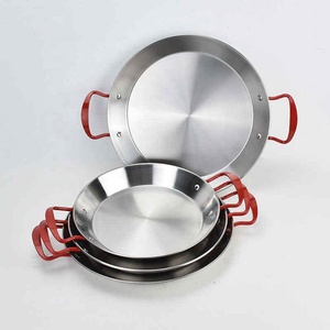 Stainless Steel Good Quality Spanish <strong>Paella</strong> <strong>Pan</strong> Seafood Dish Korean Fried Chicken Dish Cheese Cooker Binaural Fruit Sugar <strong>Pan</strong> - Product Image 4