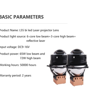 Nuevo Faro Delantero con Lente de Proyector Láser Bi-LED L55 de 5500K y 3 Pulgadas para BMW y Camry, Luces para Autos - Product Image 6