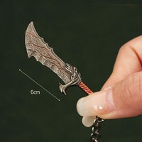 Spiel War God Axt Waffenmodell Messer Schlüsselanhänger Metall-Schlüsselhalter