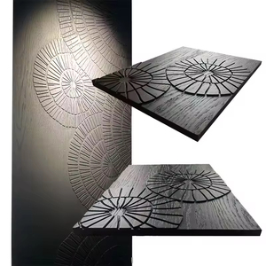 Panneaux de surface de <span class=keywords><strong>porte</strong></span> intérieure gravés en 3D de luxe à motif soleil pour projets résidentiels et commerciaux haut de gamme - Product Image 3