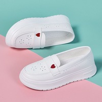 Chaussures plates respirantes en maille pour femmes, vente en gros, logo personnalisé, confortables, légères, antidérapantes, pour infirmières d'hôpital