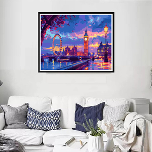 कुलेवे कस्टम डिय सीन नदी जापान मोज़ेक किट 5 डी डायमंड डॉट पेंटिंग के लिए पूर्ण ड्रिल - Product Image 2