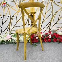 Chaises de banquet modernes pour hôtels, empilables, dossier croisé, en rotin et bois, pour événements, vente en gros