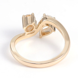 Fine Jewelry Engagement Wedding <strong>Rings</strong> 18k 14k 10k Solid Gold Round Brilliant/Pear Cut <strong>Moissanite</strong> Diamond <strong>Rings</strong> for Women <strong>Men</strong> - Product Image 4