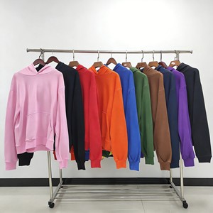 Felpa con Cappuccio da Uomo di Alta Qualità, 450g, 100% Cotone Pesante, Oversize, con Stampa 3D a Rilievo di Fiori, <span class=keywords><strong>Streetwear</strong></span> - Product Image 2