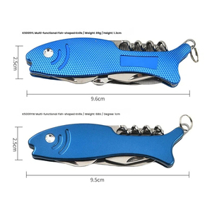 Cuchillo multifuncional creativo con forma de pez para exteriores, cuchillo de camping, cuchillo de emergencia, cuchillo plegable de supervivencia, juego de cubiertos. - Product Image 3