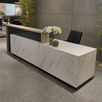 Bureau en bois au design moderne, bureau de réception, table de comptoir, petit salon de manucure, bureau de réception