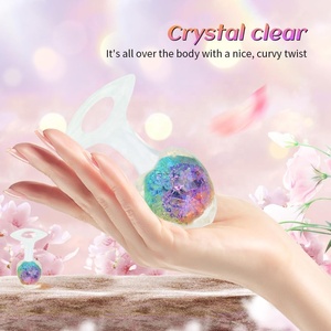 Tapón Anal de Silicona de Cristal para Hombres y Mujeres, Diseño con Cuentas de Cristal Integradas, Material Impermeable para una Fácil Limpieza, Juguetes Sexuales Duraderos - Product Image 4