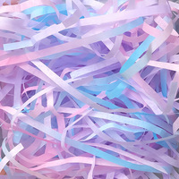 20g Vente en gros fabricant, déchets de papier raphia recyclables de qualité alimentaire, couleur dégradée, en vrac, pour remplissage de boîtes à bonbons