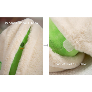 Jouet créatif en peluche amusant en forme de pistache 3D, adorable grain vert avec tissu ouvert, décoration de bureau à domicile pour enfants - Product Image 5