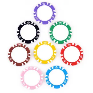 Custom Manufacturer Blank Clay Poker Chip Your Own Designs With Middle Sticker Clay Chips