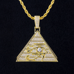 KRKC Kalung Mata Fainty Kustom, Perhiasan Besar Mawar Berlapis Emas 925 Perak Murni Mata Turki Yunani Kalung Mata Jahat - Product Image 1