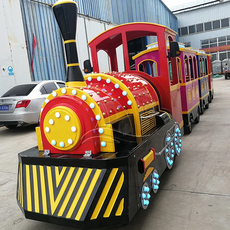 15 seats trackless train rides amusement park equipment electric trackless tourist train for sale