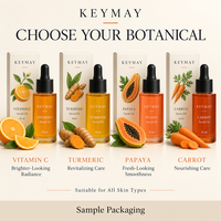Sérum Visage Botanique Éclaircissant et Nourrissant Anti-rides à la Vitamine C, Curcuma, Papaye et Carotte – Marque Privée OEM ODM
