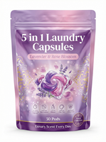Youming Purple Capsules de lessive 3-en-1 pour vêtements - Écologiques, Protection des couleurs, Nettoyage en profondeur, Anti-bactériennes, Adoucissantes, Haute Concentration