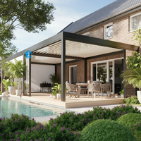 Motorisierte Aluminium-Pergola Wasserdichtes Freistehendes Garten-Pavillon Terrassen-Sonnenschutzsystem