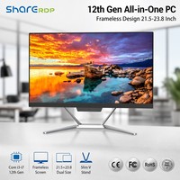 Sharerdp Personalizado I3 I5 I7 12.ª Generación 1215U 1235U 1255U 12450H 12650H Computadora de Escritorio Todo en Uno Pequeña sin Marco de 21.5 23.8 Pulgadas