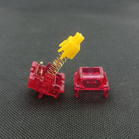 Clavier Tecsee Mix PC avec interrupteurs tactiles rouges avec tige en UHMWPE scintillante, ressort double or, 63,5 g