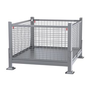 Keranjang kawat lipat, keranjang kawat dengan roda, wadah jala lipat - Product Image 2