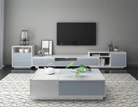 Mueble de TV y Mesa de Centro de Diseño Moderno para Sala de Estar, Mueble de TV de Madera Ecológico para Dormitorio, Muebles para el Hogar