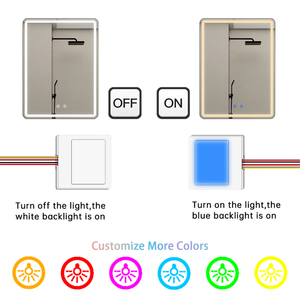 OEM ODM DC 5A 12V 60W Interrupteur tactile unique à trois couleurs avec fonction de gradation pour miroir de salle de bain, interrupteur à détection - Product Image 4