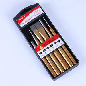 Julong Chisel Tool Set 6Pcs 12Pcs <b>Pin</b> <b>Punch</b> With Wooden Handle For Metal Wood Stone Work - Product Image 3