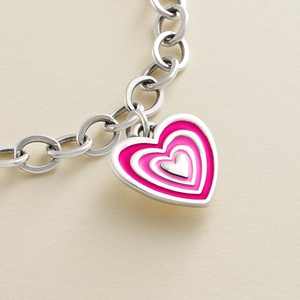 Charm in Argento Sterling S925 James Avery con Smalto Rosa 'You're My Person' a Forma di Ciambella, Gioiello Alla Moda per Donna - Product Image 4