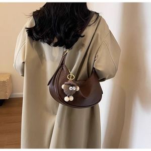 Bolso de Hombro/Bandolera/Bolso Tipo Dumpling de Moda para Mujer, Textura Superior, Correa Única, Cierre de Cremallera, Material de PU, para Uso Diario y Viajes - Product Image 4