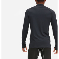 1/4 fermeture éclair hommes actif séchage rapide col rond t-shirts athlétique course gymnastique entraînement à manches longues t-shirt pour vêtements de sport