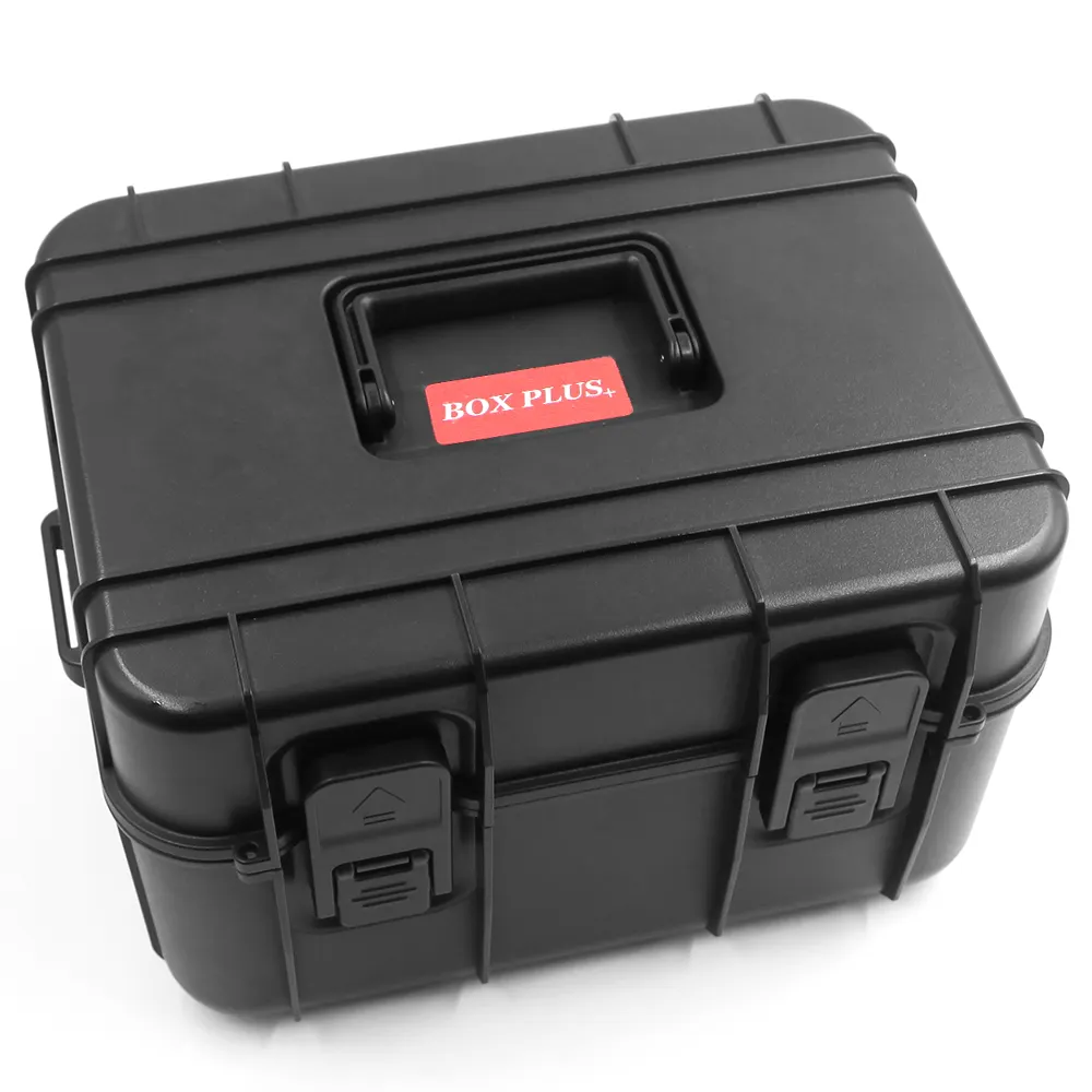 Boîtes de rangement en plastique noir robuste et durable personnalisable Conteneur Anti-Corrosion Boîte à outils étanche Boîte de transport