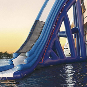 <b>Inflatable</b> PVC <b>Water</b> <b>Slide</b> Blue White Floating Yacht <b>Slide</b> Outdoor Resort Hotel Use Max 500kg Capacity - Product Image 6