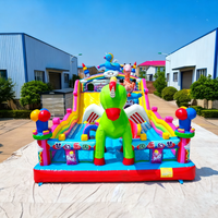 Château gonflable écologique Big Bounce House avec toboggan, taille personnalisable, thème équestre licorne, structure de jeu commerciale