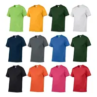 Yüksek kaliteli % 100% pamuk 180gsm erkek Unisex çok renkli toptan katı OEM Logo boş özel tasarım düz t shirt