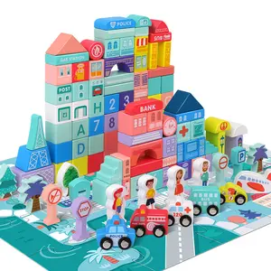 정보 장난감 나무 마카롱 디지털 편지 108 조각 조기 교육 계몽 퍼즐 큰 입자 빌딩 블록