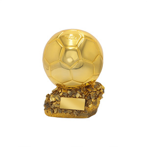 Golden Ball <b>Trophy</b> Resin 18cm Wide 23cm High <b>Engraved</b> Sports Award - Product Image 3