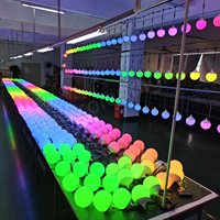 Ampoule LED à pixels RVB RVBW de 150 mm de diamètre, contrôlable par DMX512, pour application de spectacle sur scène