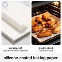 Papier sulfurisé en silicone de qualité alimentaire jetable, antiadhésif et résistant à la chaleur pour la pâtisserie, vente en gros de l'usine Linqu Yulong