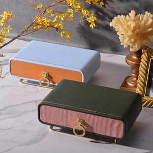 Box Custom Logo Colorful Boxes For Jewelry Handmade Fashion Leather Jewelry Box Modern High Jewelry Storage Box
