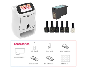 เครื่องพิมพ์ลายเล็บอัจฉริยะแบบตั้งโต๊ะ เชื่อมต่อ WiFi วัสดุ ABS หน้าจอสัมผัส เครื่องทำเล็บ DIY - Product Image 2
