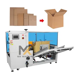 Automatic case erector bottom folding sealing carton forming unpacking open box machine