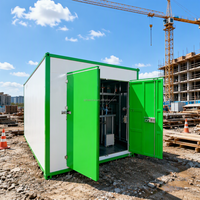 Conteneur de stockage en acier portable robuste avec porte battante pour le stockage commercial en extérieur