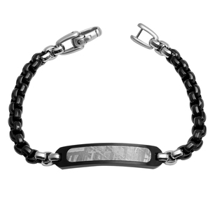 Pulsera de Identificación TIZTI con Cadena de Acero Inoxidable y Meteorito <span class=keywords><strong>Extraterrestre</strong></span> Genuino, Joyería de Moda - Product Image 4